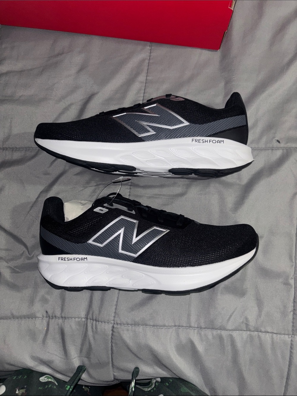 New Balance Black and White Fresh Foam Running Shoes size 13 wide